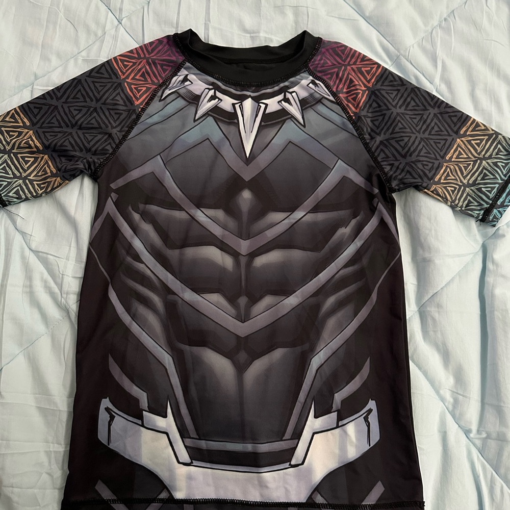 Marvel Black Panther Boys Rash Guard | Swim Shirt | Superhero